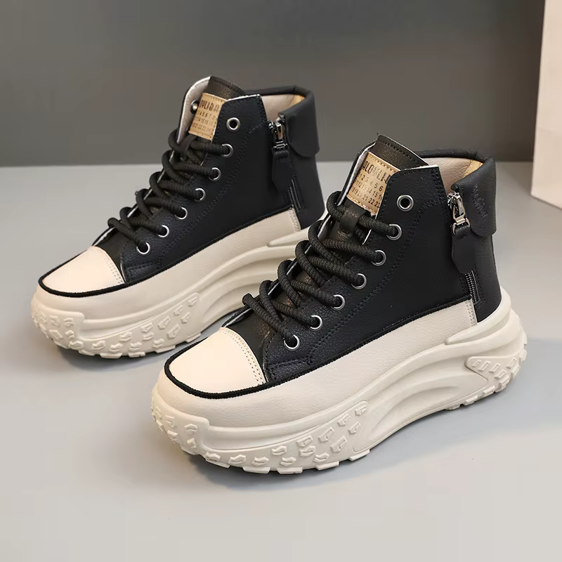 ZANPACE 2025 automne femmes baskets en cuir toile respirant vulcanisé plate-forme chaussures d'été m