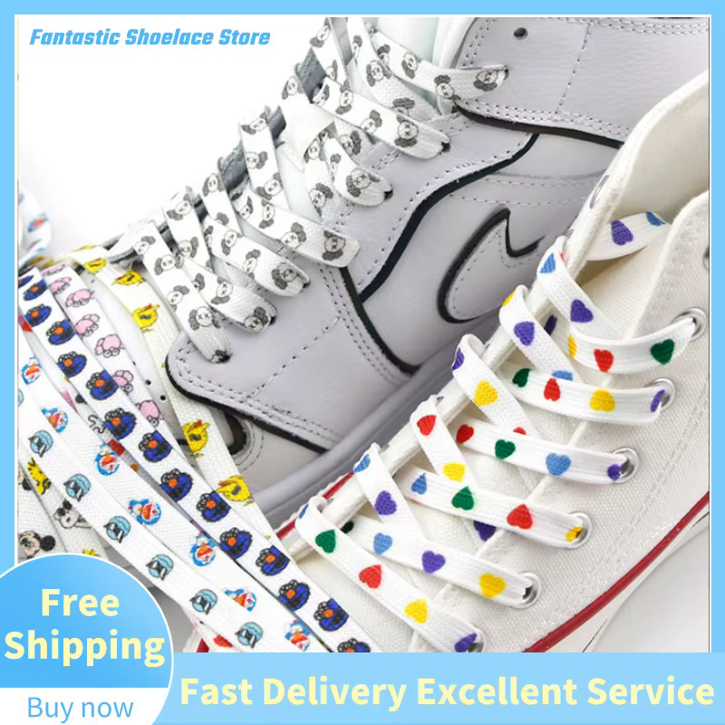 Lacets de bande dessinée, chaussures athlétiques, sans élasticité, lacets plats de Sport, loisirs bl