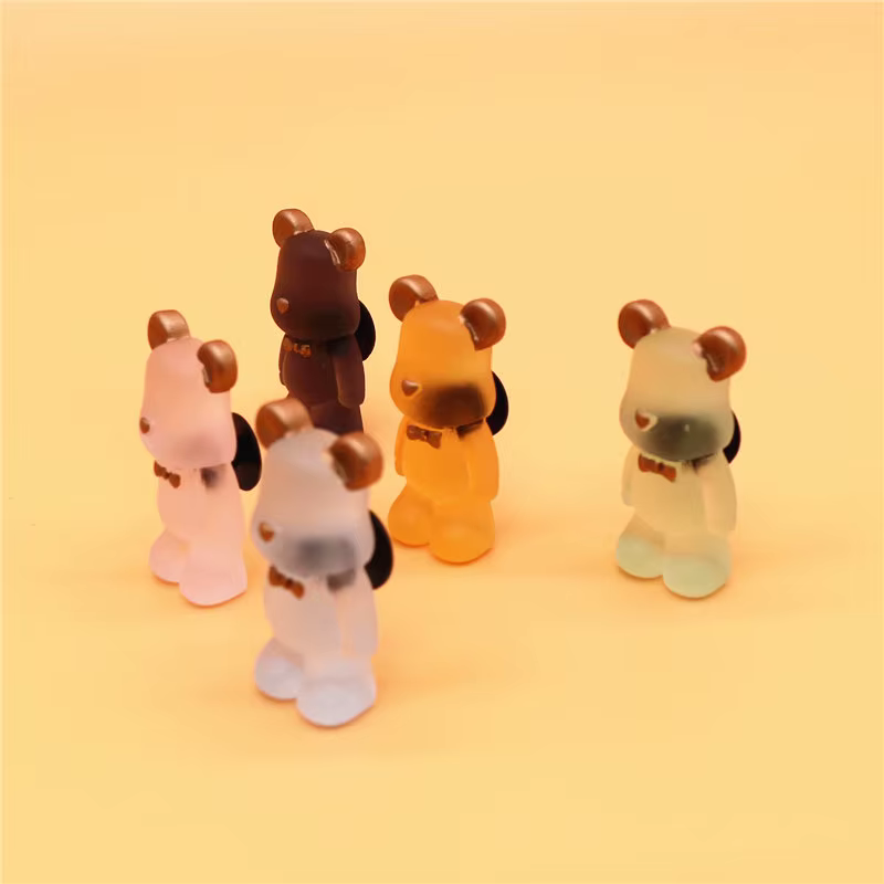 Breloques de chaussures d'animaux mignons en résine dure, décorations Kawaii, nœud, ours, accessoire