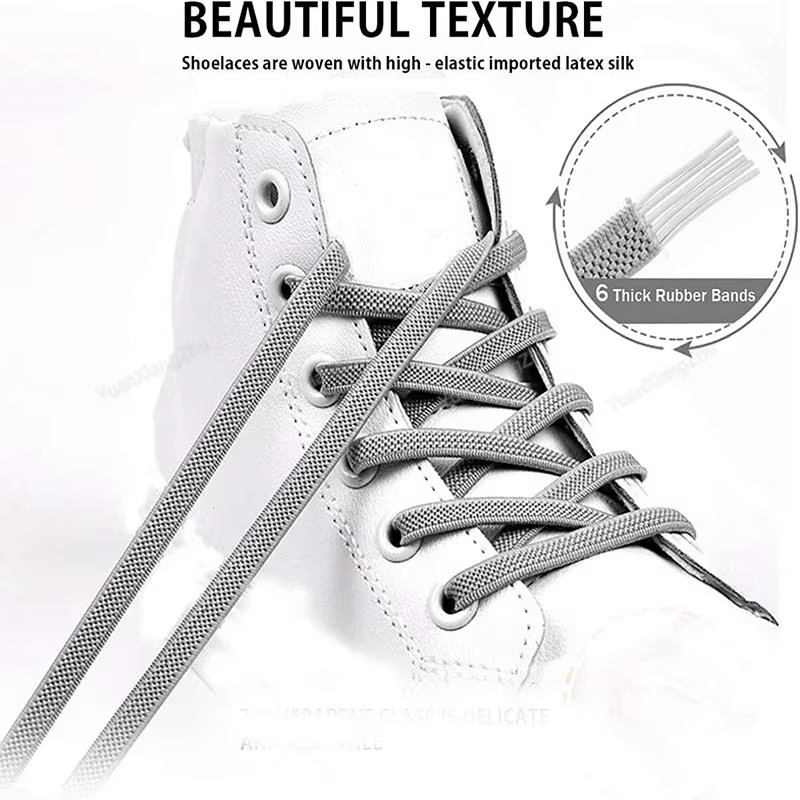 Lacets de chaussures de course élastiques multicolores, pour enfants, adultes et personnes âgées, ra