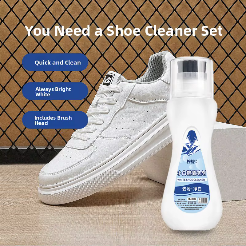 Nettoyant à chaussures amélioré pour baskets blanches, élimination rapide des taches, blanchiment sa