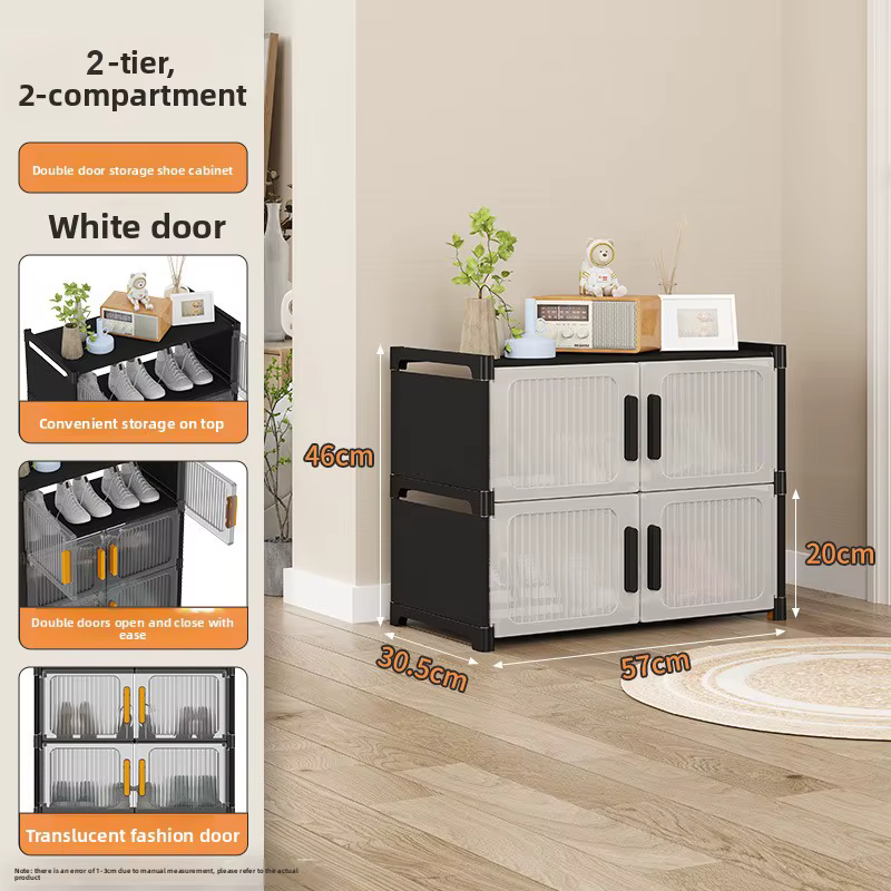 Meuble à chaussures tendance pour entrée, casier à chaussures multi-niveaux pour salon, étagères à c