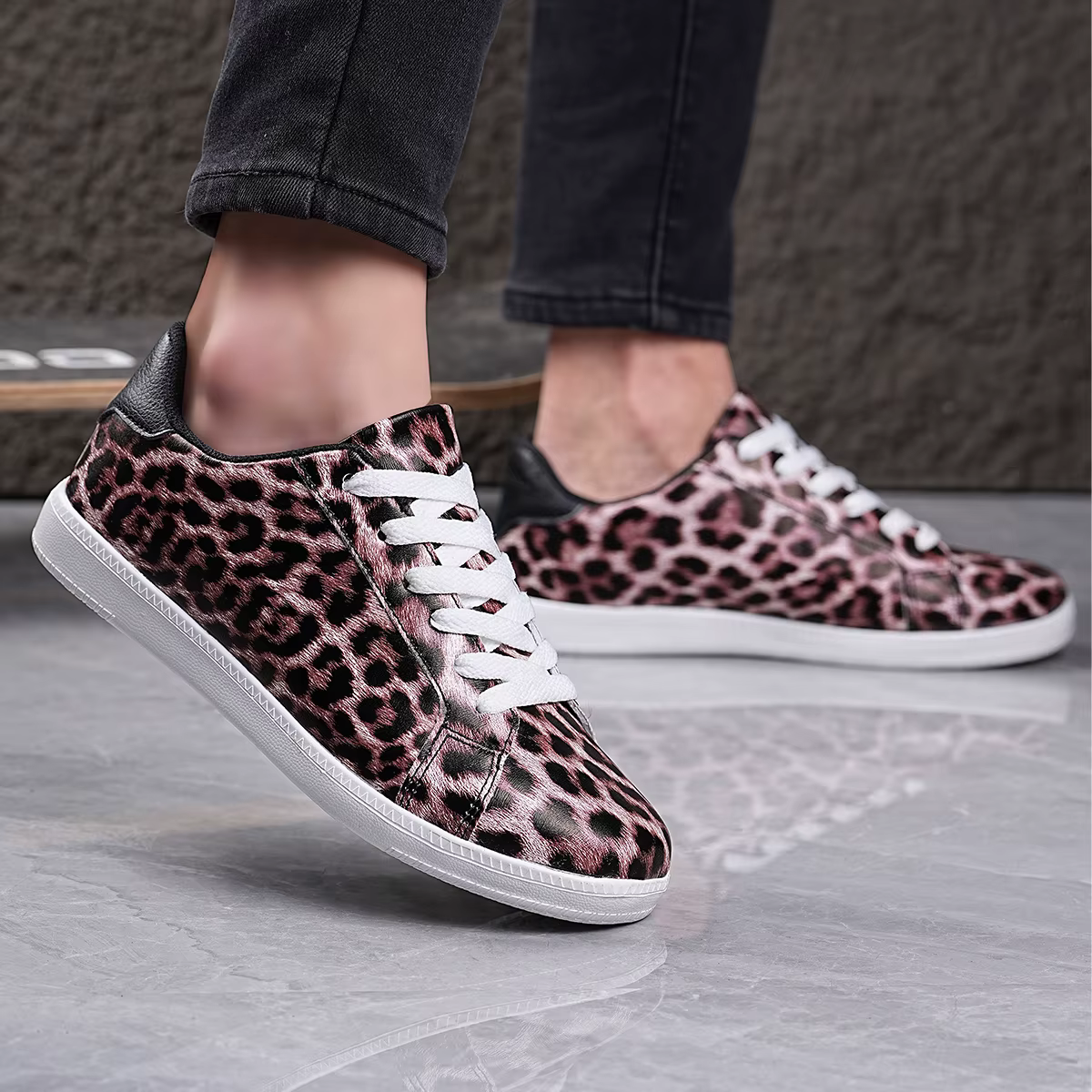 Chaussures de sport pour hommes 2026 en cuir et maille à lacets, chaussures de printemps
