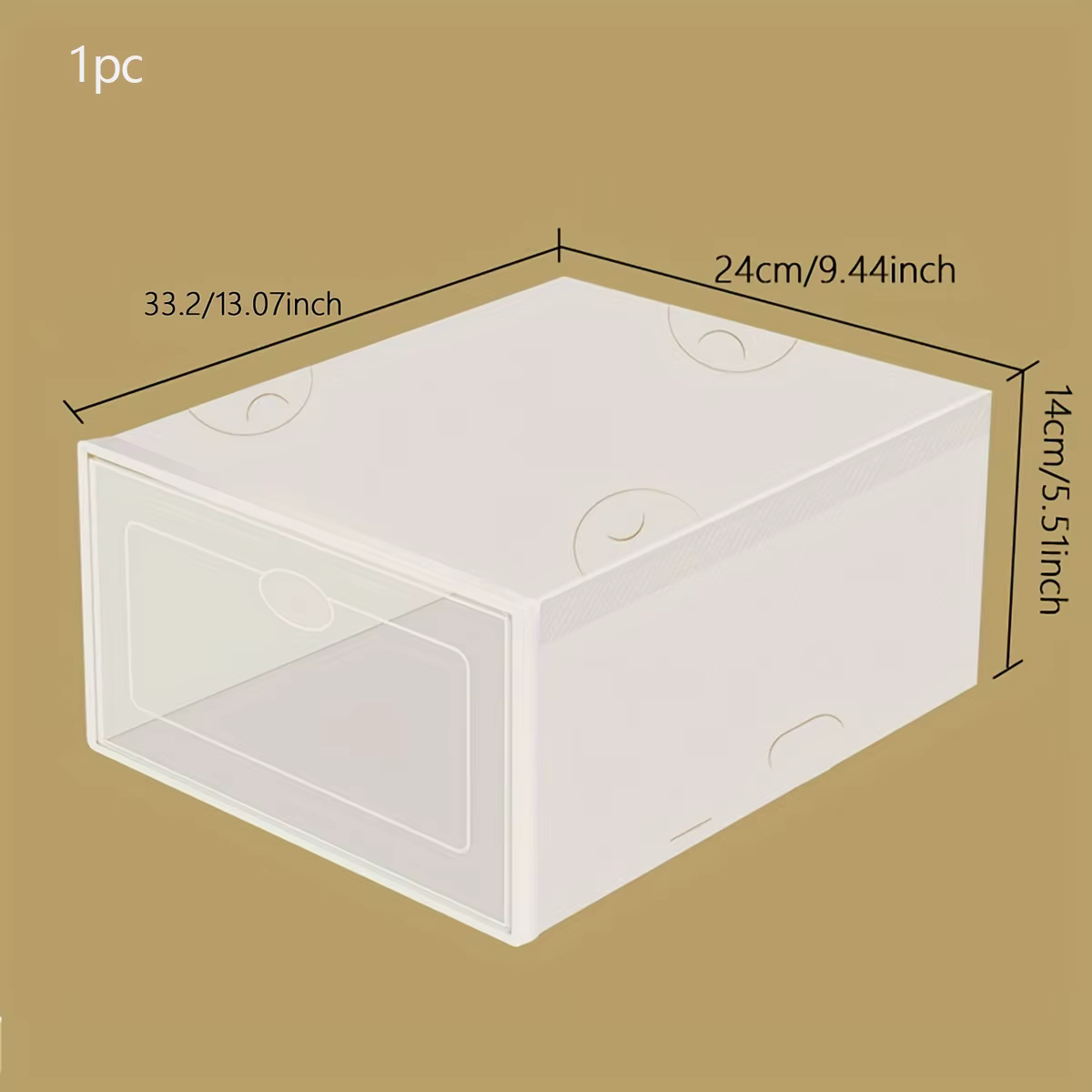 Boîte à Chaussures Transparente en Plastique Empilable, Rangement Adapté au Placard, 1/3/5 Pièces