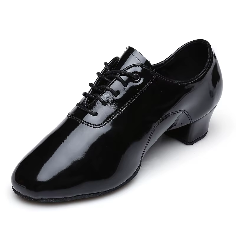 Chaussures de danse standard pour hommes, chaussures de danse en cuir à talon bas pour la pratique e