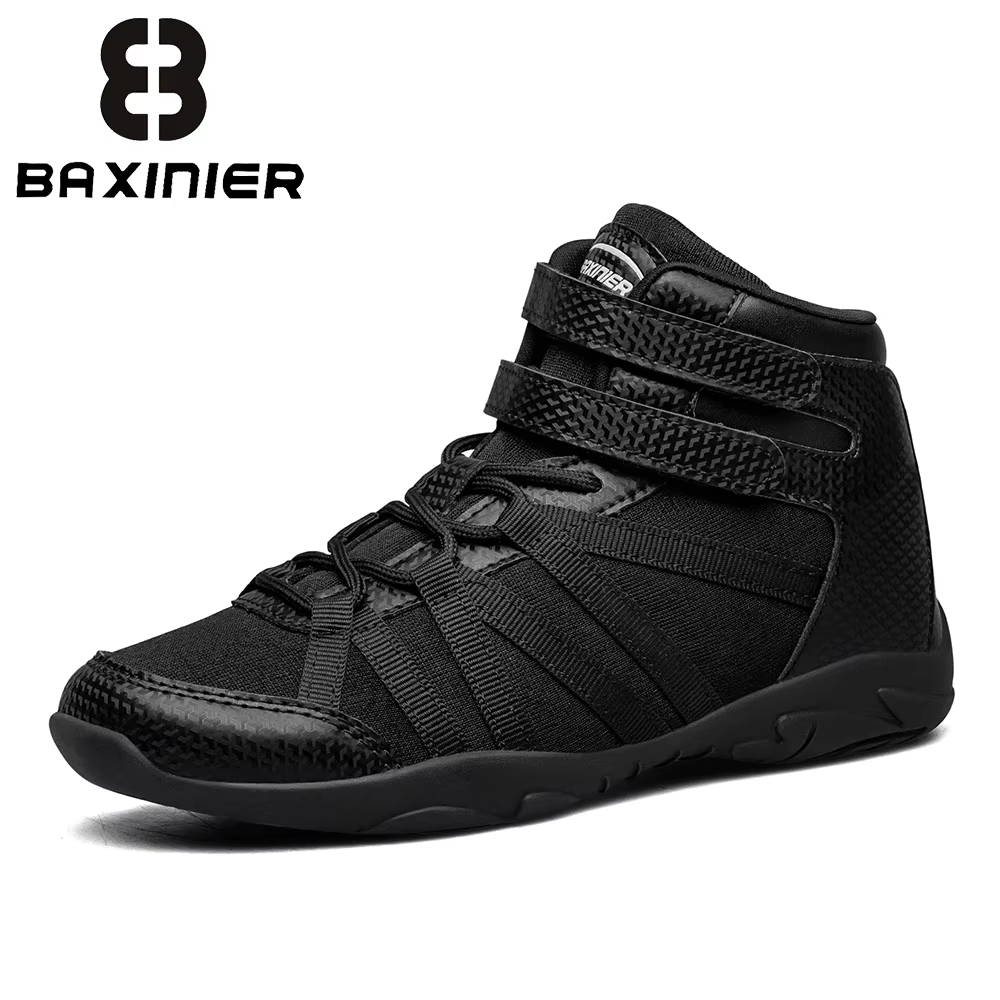 BAXINIER Chaussures de cheerleading montantes noires pour filles