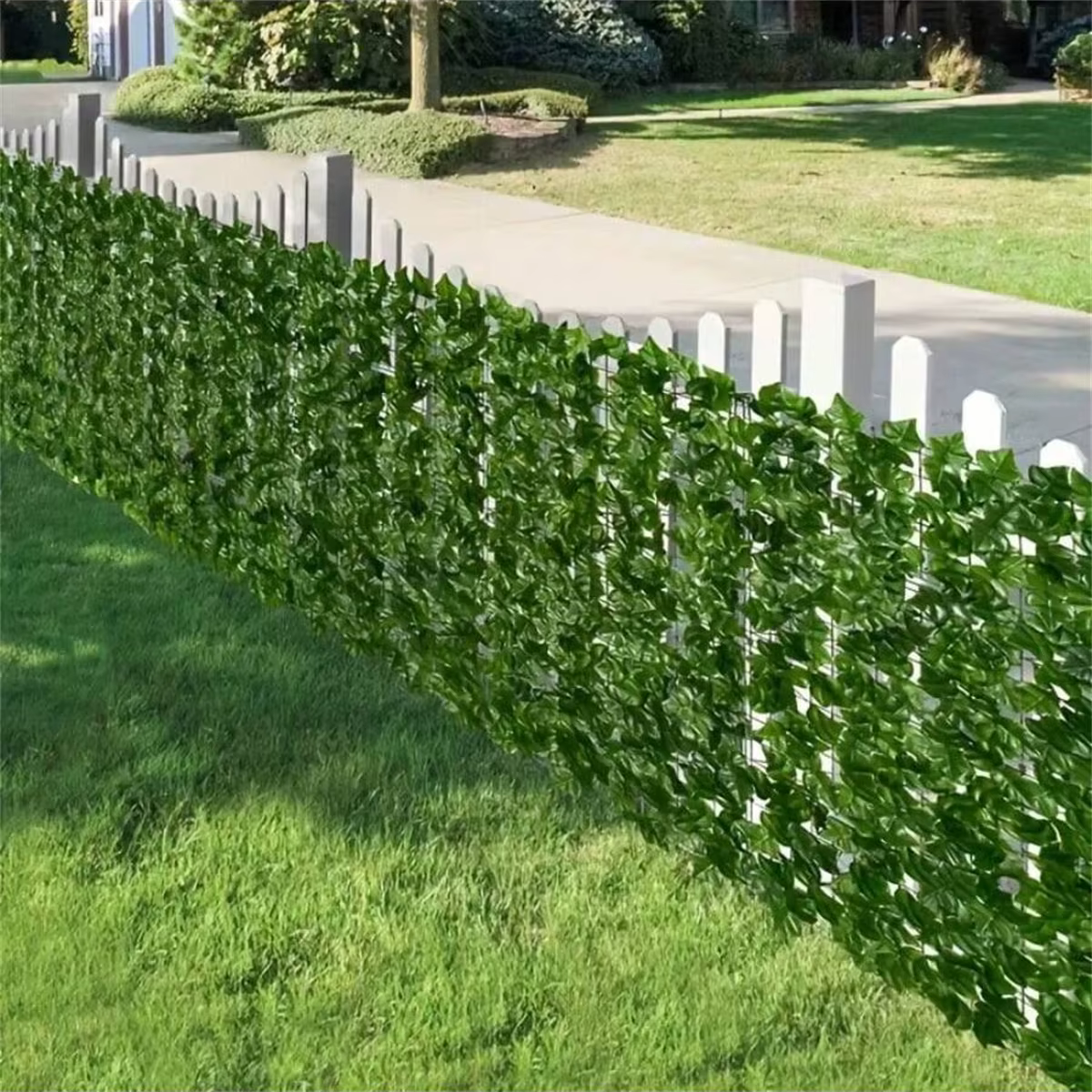 Écran mural de clôture de confidentialité de lierre artificiel, fond en plastique vert résistant aux UV pour Patio, balcon, jardin, arrière-cour, intérieur et extérieur