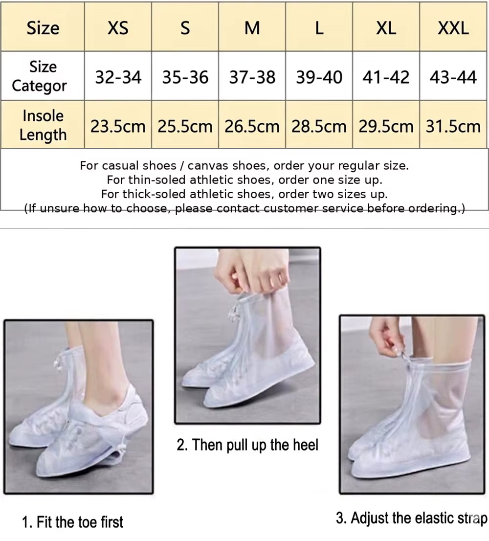 Couvre-chaussures imperméables unisexes