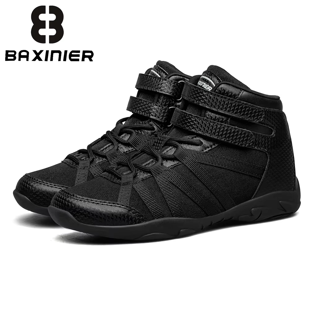BAXINIER Chaussures de cheerleading montantes noires pour filles