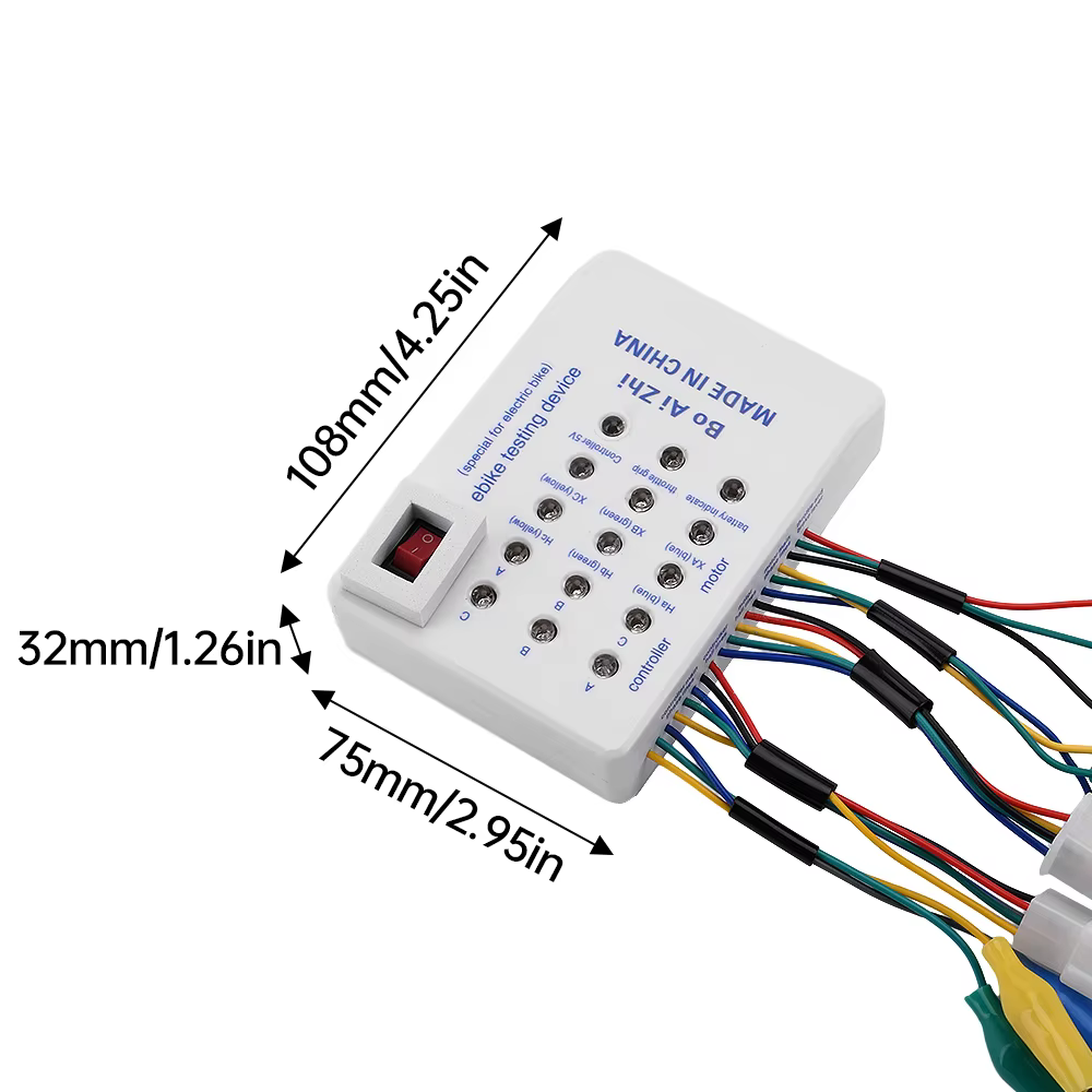 Testeur de réparation pour véhicules électriques et scooters, détecteur de moteur sans balais et contrôleur Hall 24V/36V/48V/60V/72V pour vélos électriques