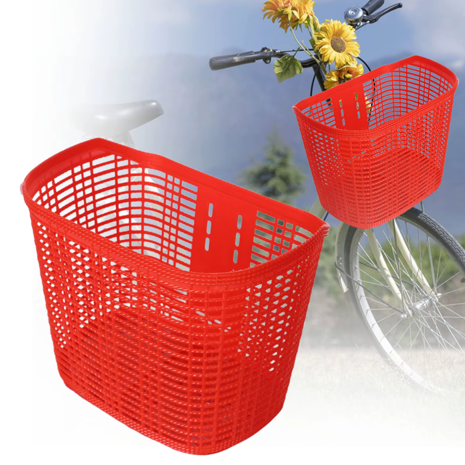 Panier de vélo pour enfants et adultes, panier avant de vélo, porte-animaux, grande boîte de rangement pour Camping, épicerie