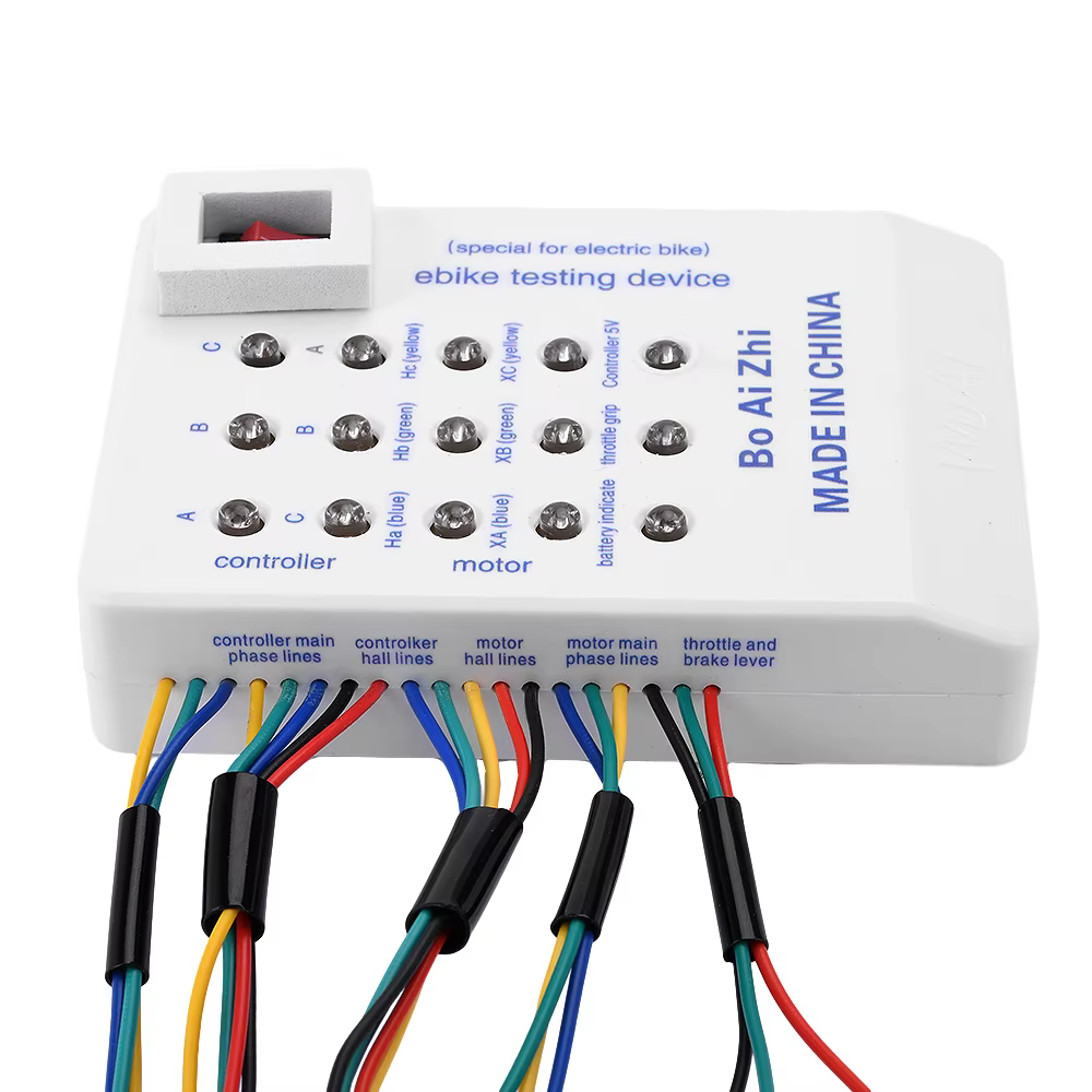 Testeur de réparation pour véhicules électriques et scooters, détecteur de moteur sans balais et contrôleur Hall 24V/36V/48V/60V/72V pour vélos électriques