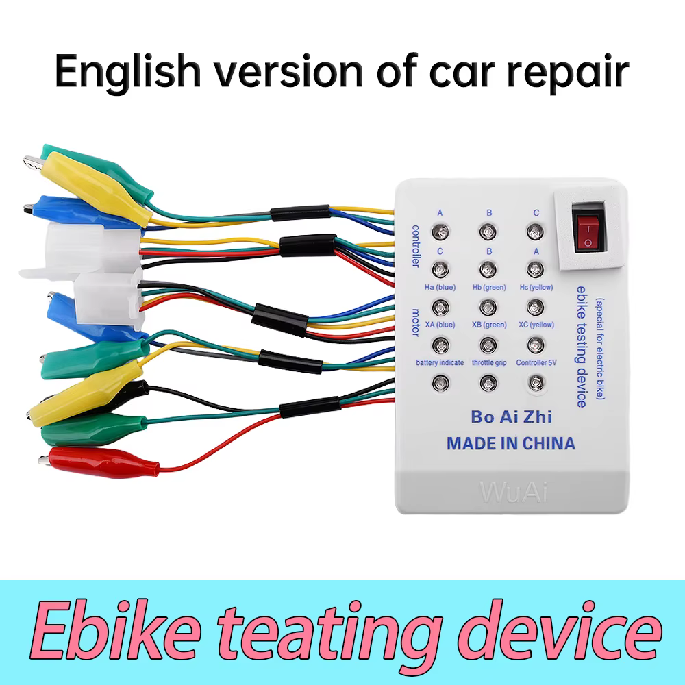 Testeur de réparation pour véhicules électriques et scooters, détecteur de moteur sans balais et contrôleur Hall 24V/36V/48V/60V/72V pour vélos électriques