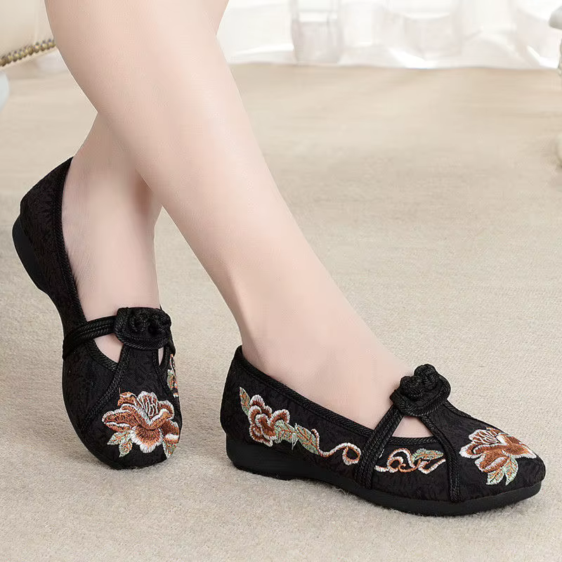 Veowalk-Mocassins en tissu de coton doux pour femmes