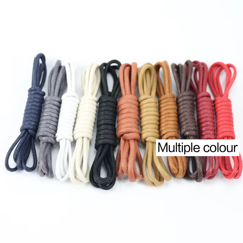 1 paire de lacets de chaussures ronds en coton ciré