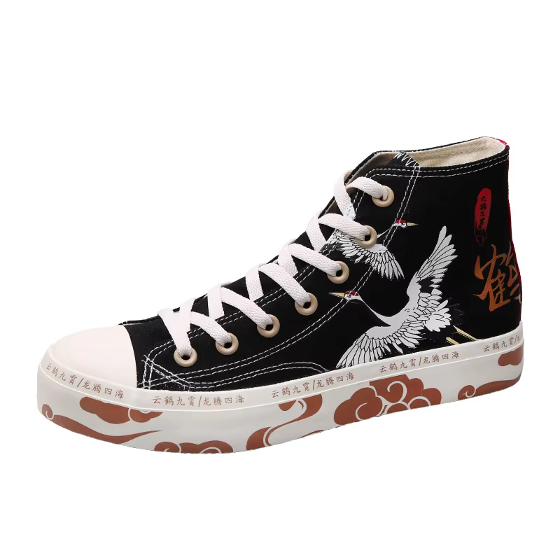 Chaussures Montantes en Toile pour Femme