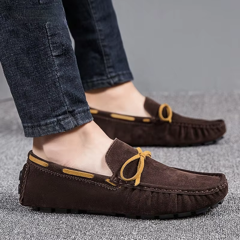 2025 hommes mocassin gris marron noir mocassins