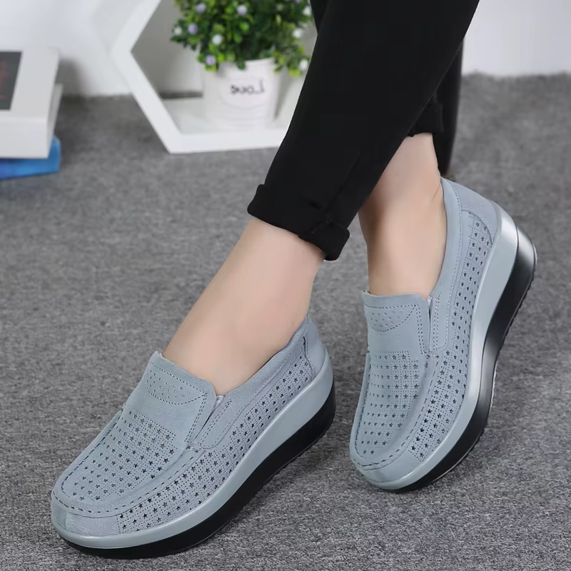 WIENGuitar-Baskets plates en cuir suédé pour femmes