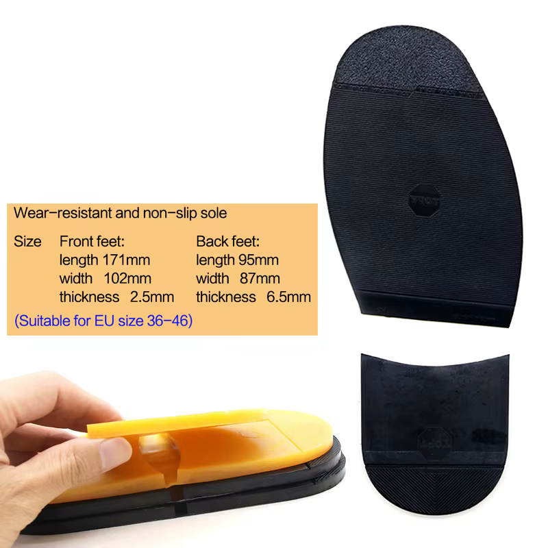 Semelles coordonnantes en caoutchouc pour chaussures d'affaires en cuir