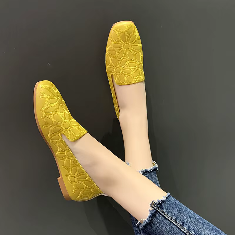 Taille 35-42 chaussures d'été à bout carré pour femmes