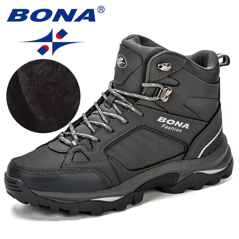 BONA hommes bottes anti-dérapant chaussures en cuir