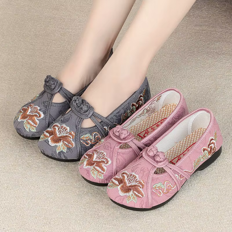 Veowalk-Mocassins en tissu de coton doux pour femmes