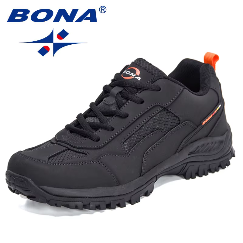 BONA nouveaux créateurs antidérapant résistant à l'usure respirant chaussures de randonnée hommes en plein air de haute qualité Jogging marche chaussure Mansculino