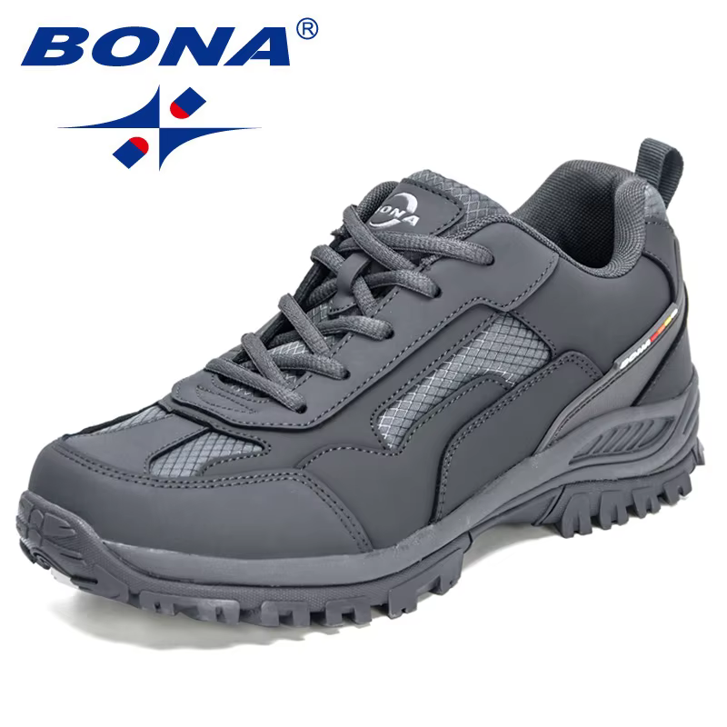 BONA nouveaux créateurs antidérapant résistant à l'usure respirant chaussures de randonnée hommes en plein air de haute qualité Jogging marche chaussure Mansculino