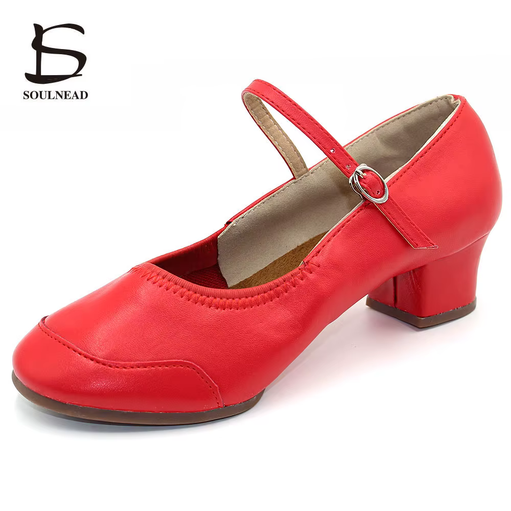 Chaussures de danse à talons bas pour femmes