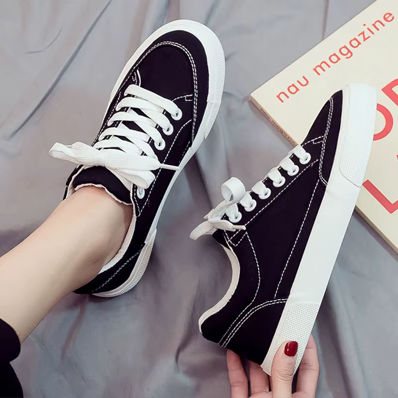 Chaussures en toile blanche unie pour hommes