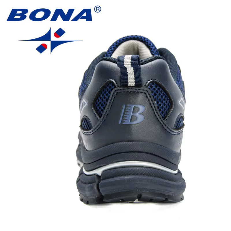 BONA nouveaux créateurs chaussures de course à la mode pour hommes respirant marche chaussure de sport homme Jogging