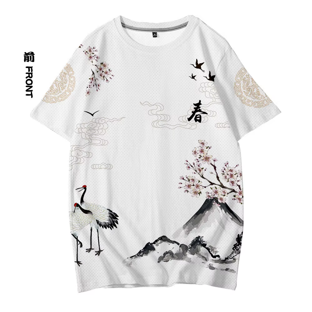 T-Shirt à Manches Courtes pour Homme, Streetwear, Hip Hop, Décontracté, Dessin Animé Imprimé, Style Japonais, Ukiyo, 2020