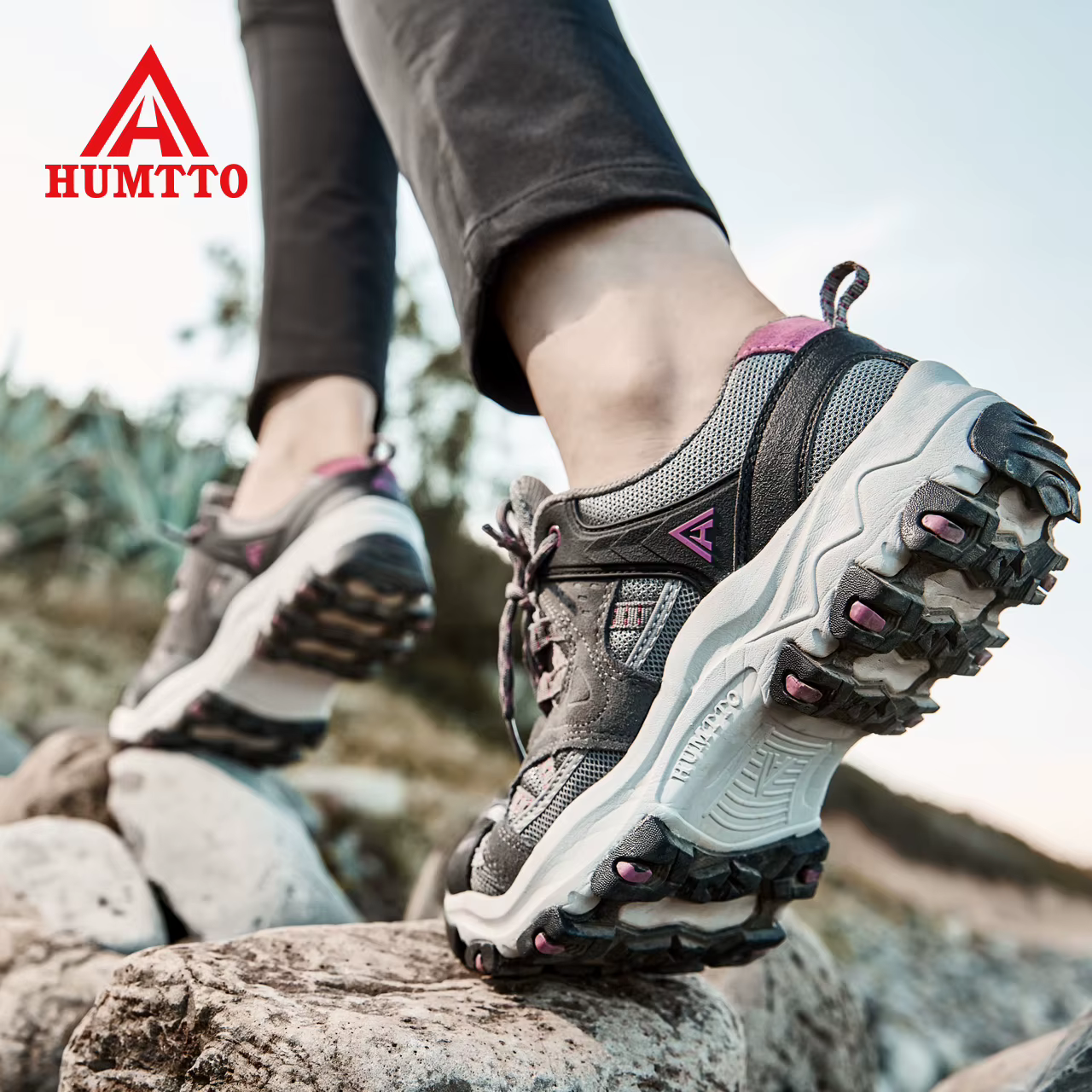 HUMTTO – baskets d'extérieur en cuir pour femmes