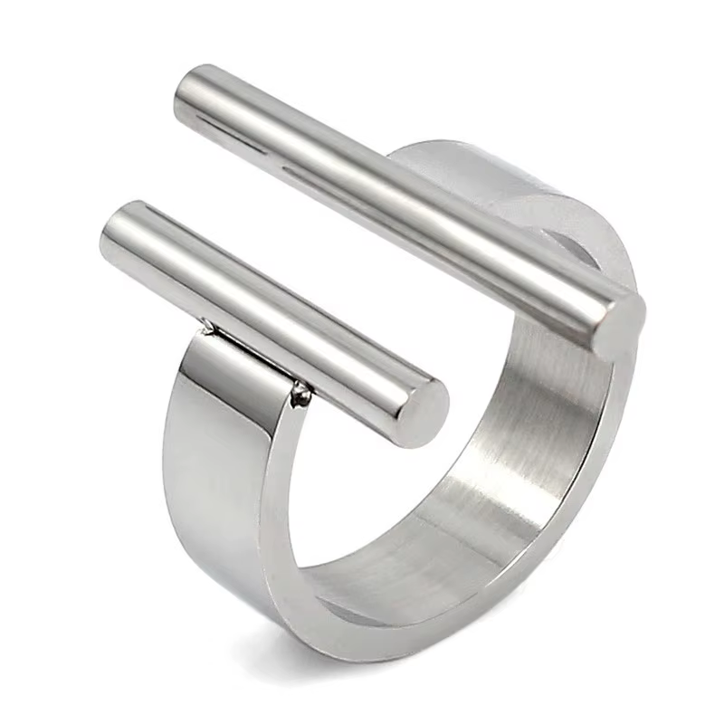 Bague personnalisée pour hommes et femmes, couleur argent, en acier inoxydable, O-ring, bandes de mariage, bijoux antirouille, Simple, populaire, 3 Styles