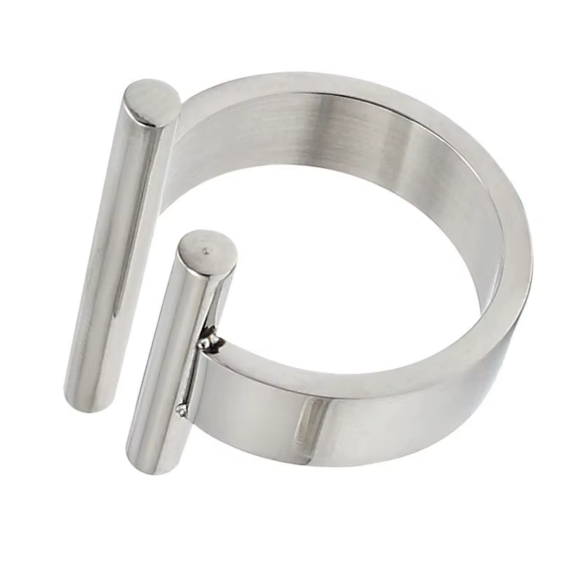 Bague personnalisée pour hommes et femmes, couleur argent, en acier inoxydable, O-ring, bandes de mariage, bijoux antirouille, Simple, populaire, 3 Styles
