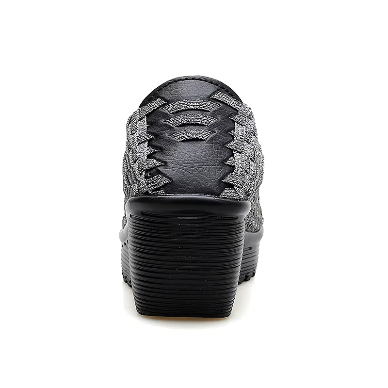 Chaussures à plateforme tissées à la main pour femmes