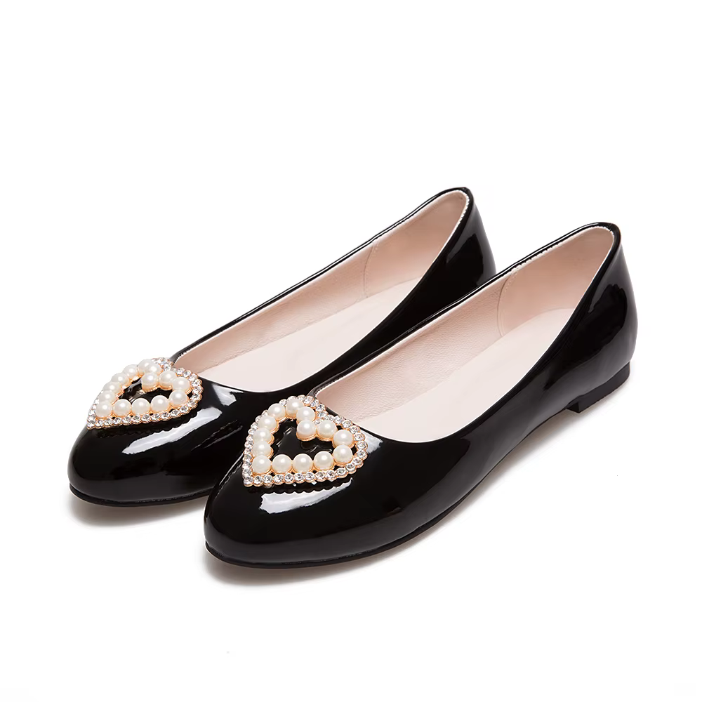 Chaussures plates rondes peu profondes pour femmes