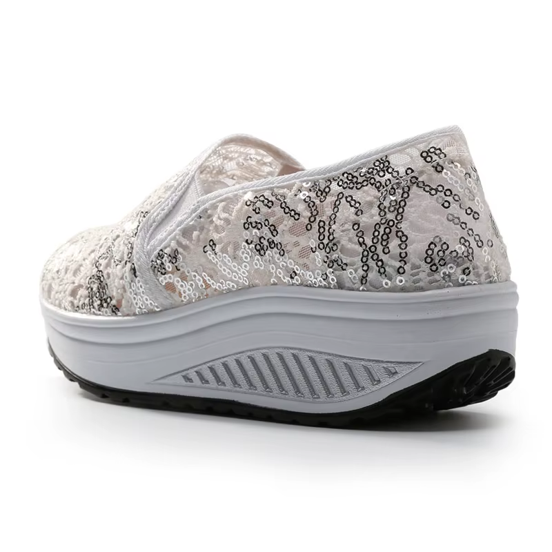 BeckyWalk-Baskets Plates à Plateforme pour Femme