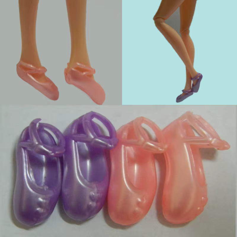 Chaussures de ballet pour poupées, couleur rose et violette, 5 paires/lot, accessoires pour poupée Barbie, cadeaux