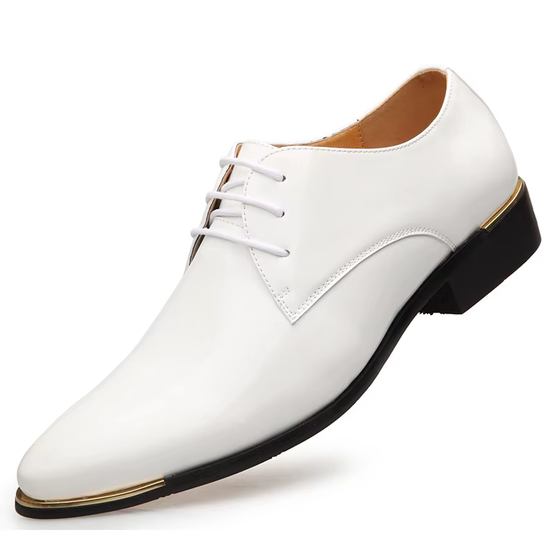 Chaussures habillées en cuir verni pour hommes