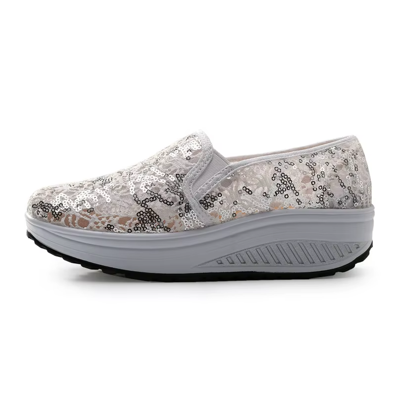 BeckyWalk-Baskets Plates à Plateforme pour Femme