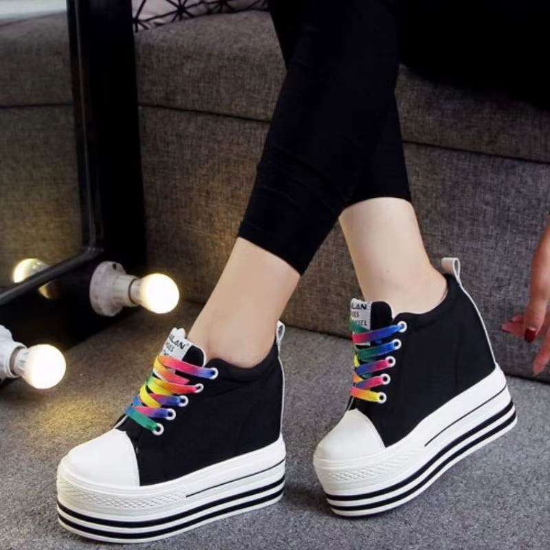 Nouvelles Chaussures Décontractées Femme 2026 à Talon Compensé de 12 cm