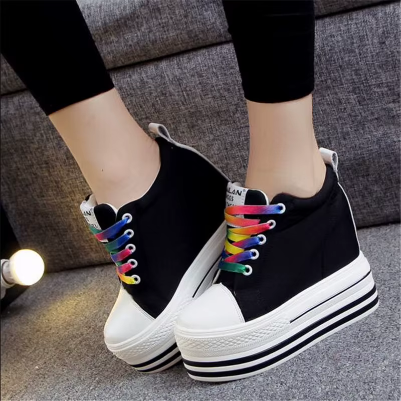 Nouvelles Chaussures Décontractées Femme 2026 à Talon Compensé de 12 cm