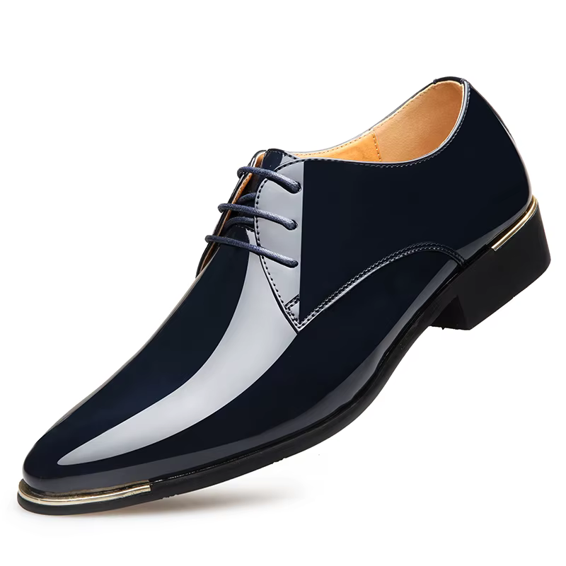 Chaussures habillées en cuir verni pour hommes