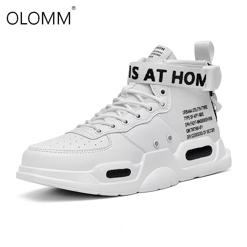Baskets montantes en cuir pour hommes