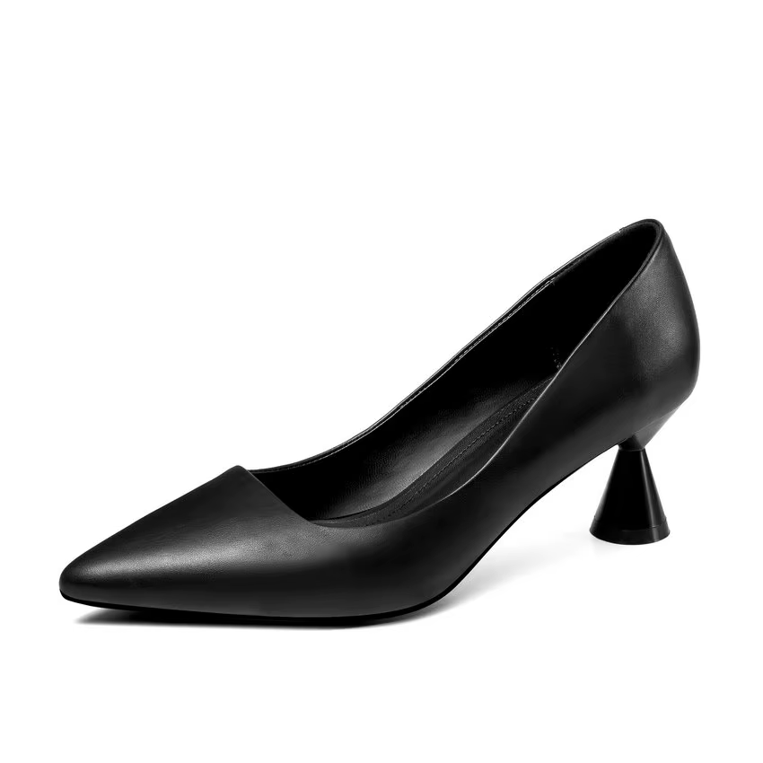 Douain partin 2019 nouvelle mode femmes chaussures plate-forme bout pointu en cuir de vache + pu tout Match talon étrange décontracté dames pompes