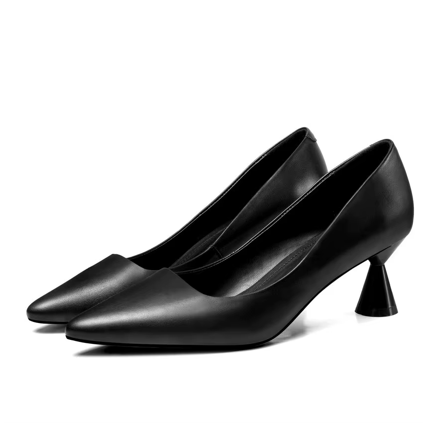 Douain partin 2019 nouvelle mode femmes chaussures plate-forme bout pointu en cuir de vache + pu tout Match talon étrange décontracté dames pompes