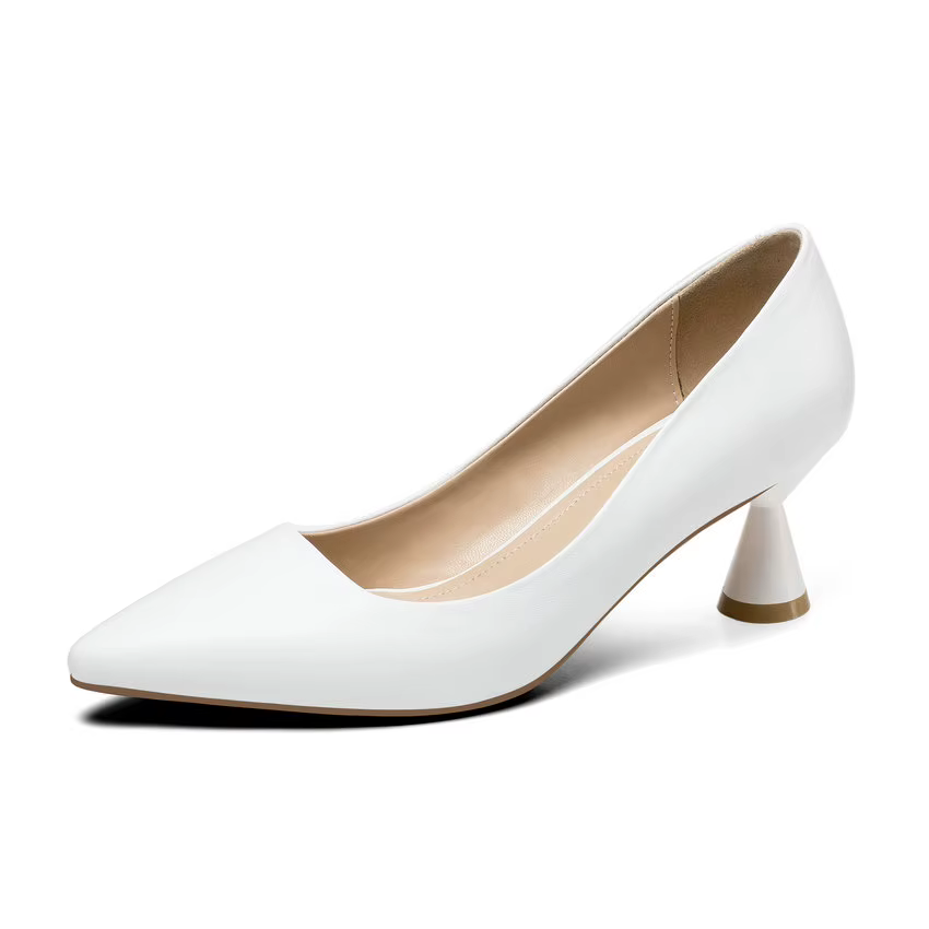 Douain partin 2019 nouvelle mode femmes chaussures plate-forme bout pointu en cuir de vache + pu tout Match talon étrange décontracté dames pompes