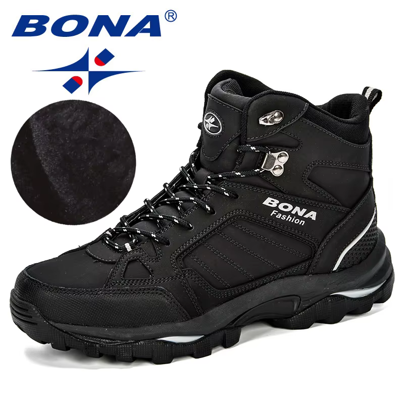 BONA hommes bottes anti-dérapant chaussures en cuir