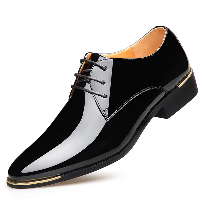 Chaussures habillées en cuir verni pour hommes